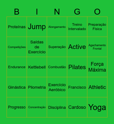 10º ANIVERSÁRIO BITFIT Bingo Card
