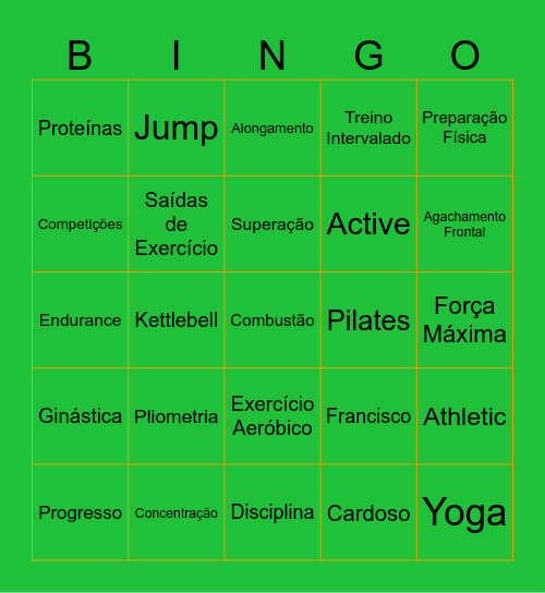 10º ANIVERSÁRIO BITFIT Bingo Card