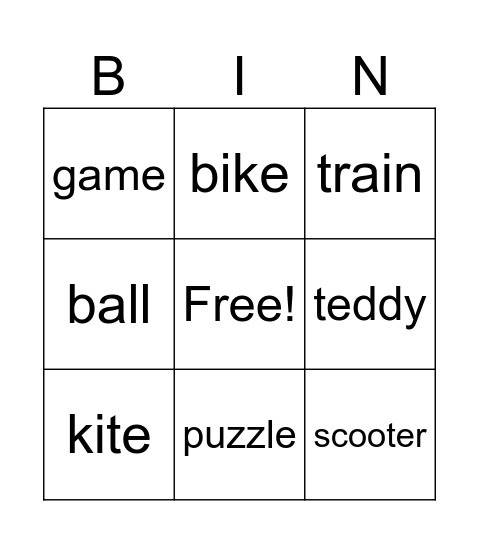 BINGO Card