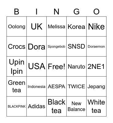 MINE Bingo Card