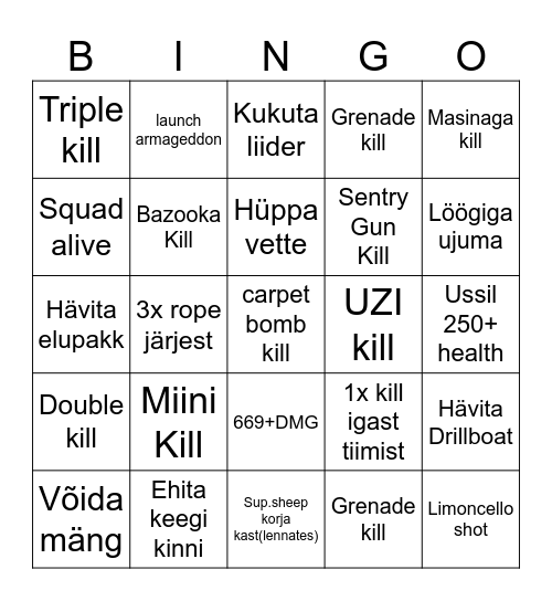 WORMSI BINGO Card