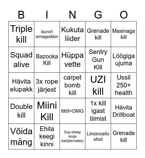 WORMSI BINGO Card