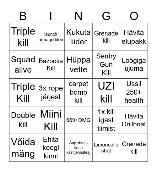 WORMSI BINGO Card