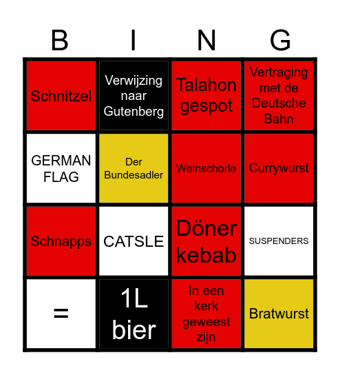 GERMANY BINGO Card