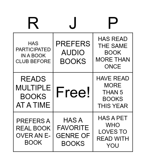 The Little Book of RJ in Education Book Club Bingo Card