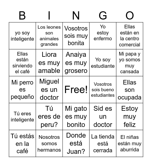 Bingo Card