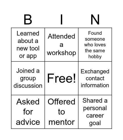 Vertonet Bingo Card