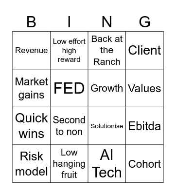 Townhall Bingo Card