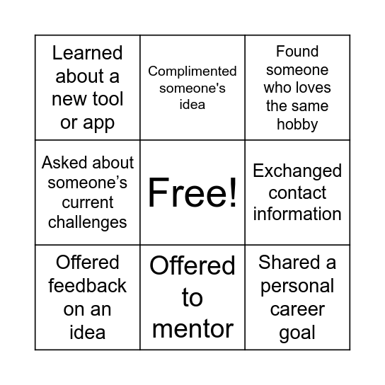 Vertonet Bingo Card