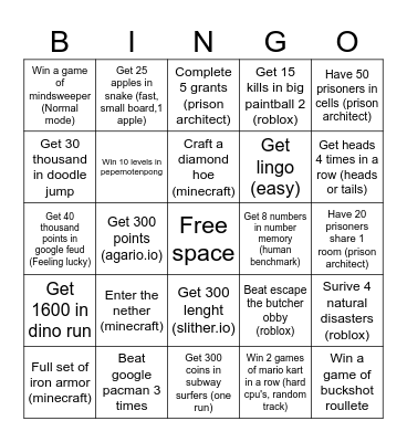 With friends Bingo Card