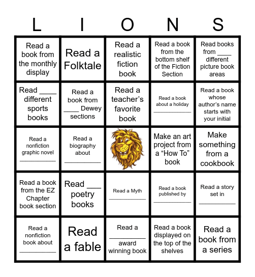 Book Bingo Card