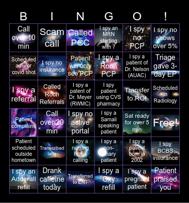 Bingo 11/22/2024 Bingo Card