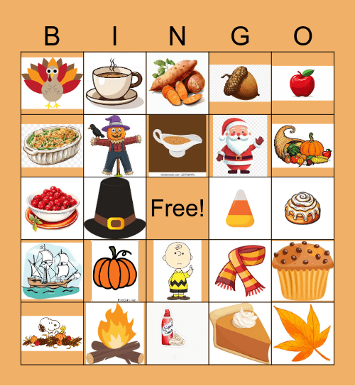 FRIENDSGIVING BINGO!!!!!!!!! Bingo Card