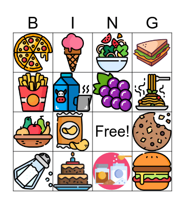 FOOD Bingo Card