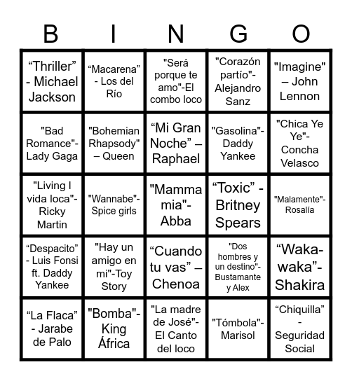 PACHA BINGO Card