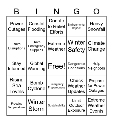 11/21/24 Bingo Card