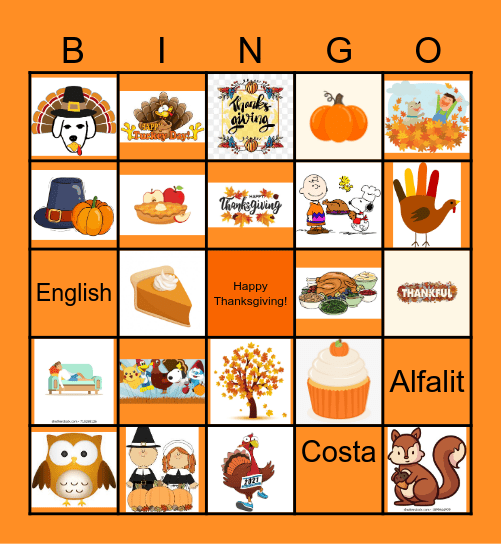 Ingram Micro Thanksgiving Bingo Card