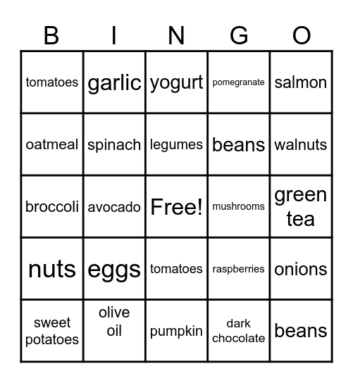 SUPERFOODS :) Bingo Card