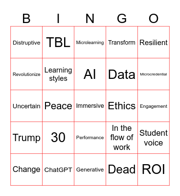 OEB 2024 Bingo Card