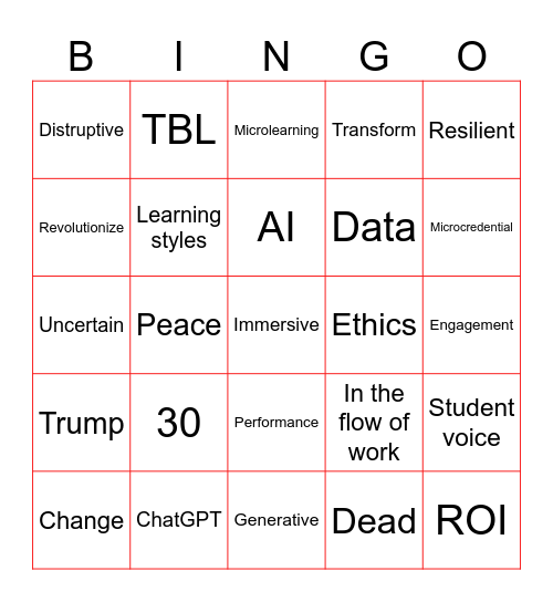 OEB 2024 Bingo Card