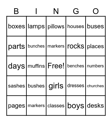 UFLI 99 es/s Bingo Card