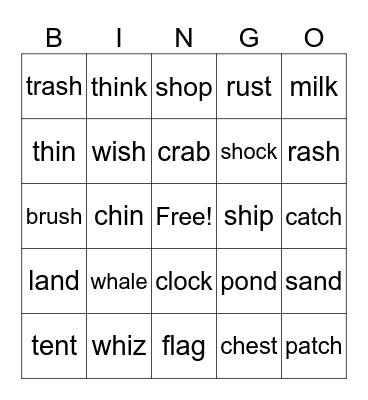 Blends Bingo Card