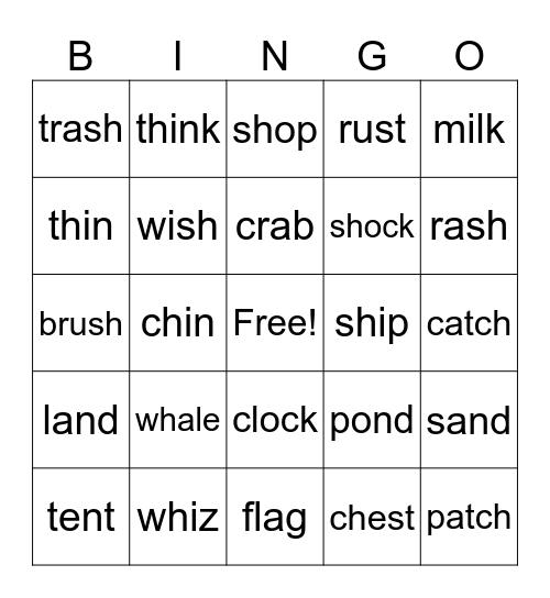 Blends Bingo Card
