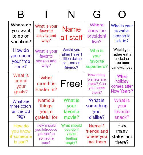 What's the Tea Bingo Card