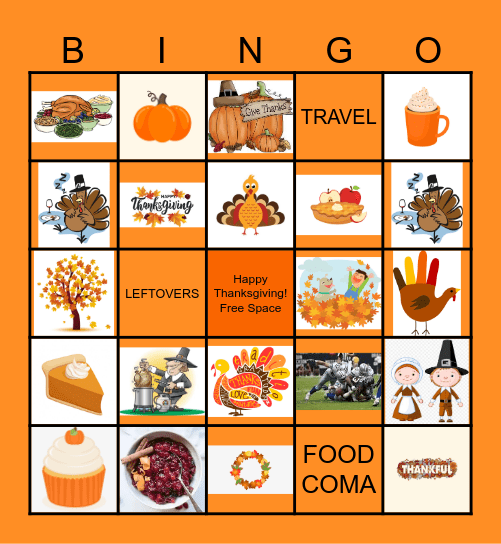 THANKSGIVING BINGO Card