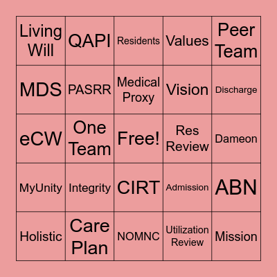 Bingo Card