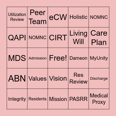 Bingo Card