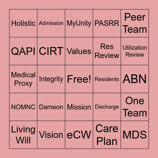 Bingo Card