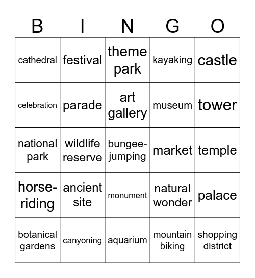 Cartón 1 Bingo Card