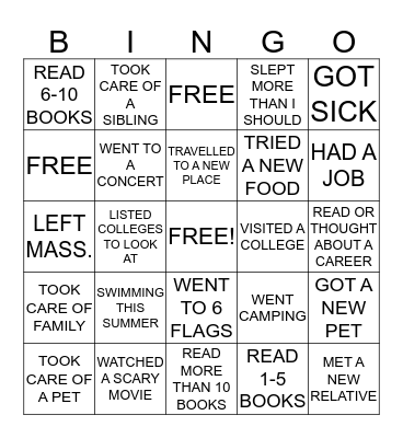 CREW Bingo Card