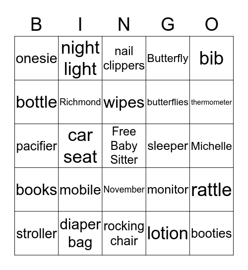 B-I-N-G-O Bingo Card