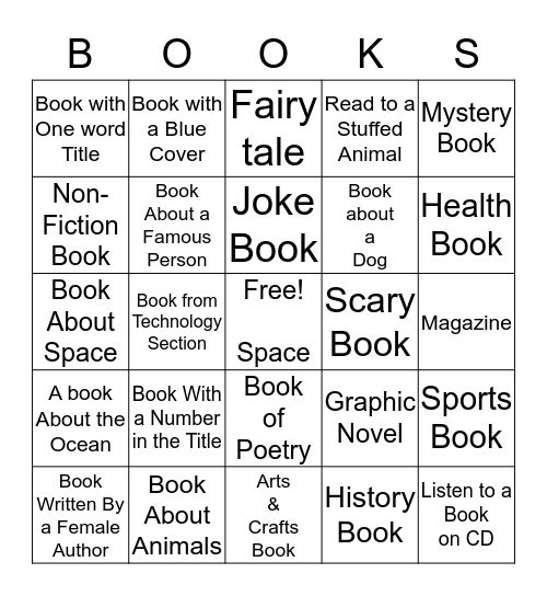 Book It Bingo! Bingo Card