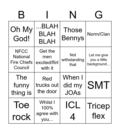 MATT ROGER Bingo Card