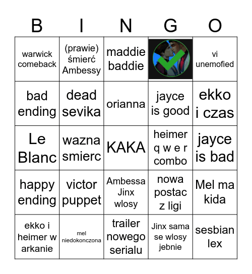Arcane Bingo Card