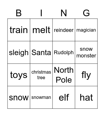 Christmas Bingo Card