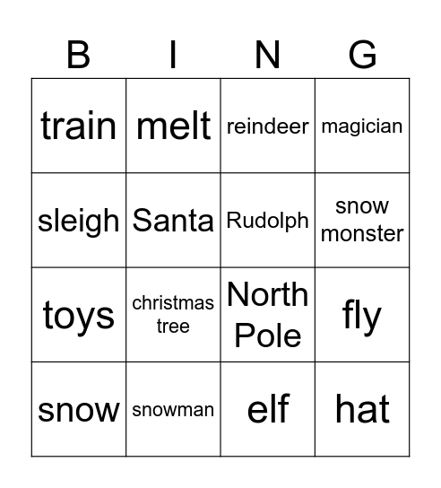 Christmas Bingo Card