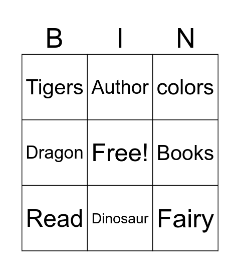 Just for Fun Bingo Card