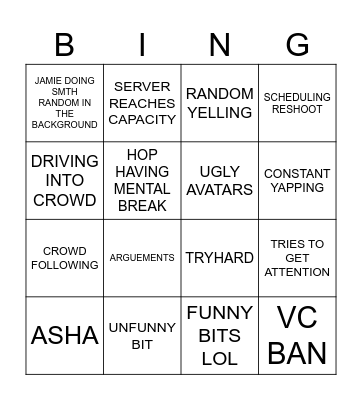 RATSKEWER VIDEO EVENT Bingo Card