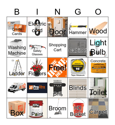 Home Depot Holiday Bingo Card