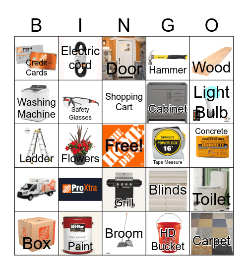 Home Depot Holiday Bingo Card