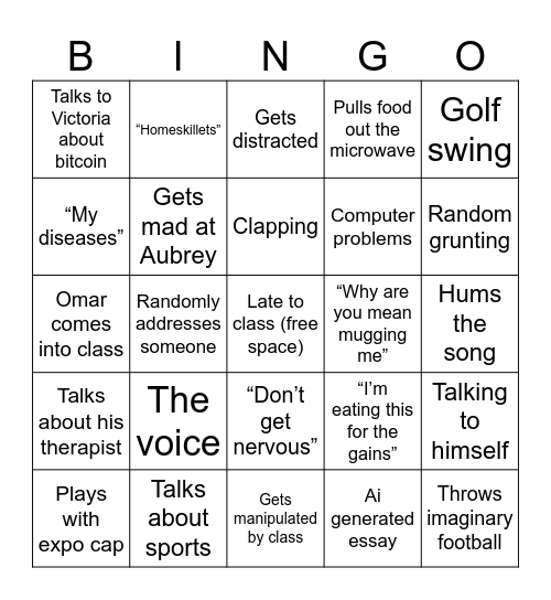 Mayr bingo Card