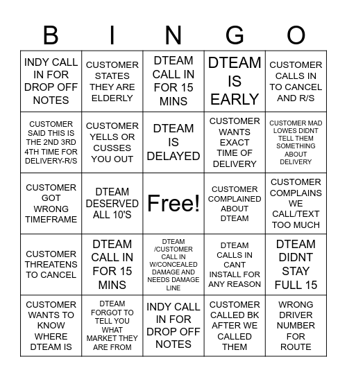 SPIRIT BINGO Card