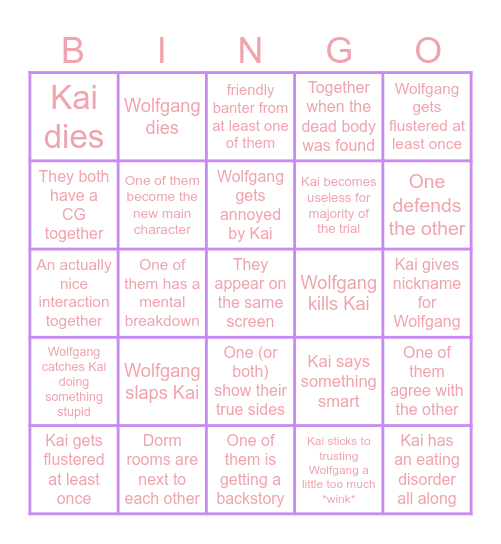 Kaigang Chapter 1 BINGO Card