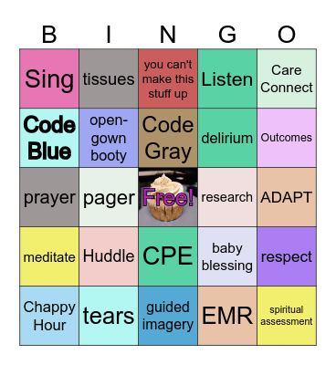 Spiritual Care Bingo Card