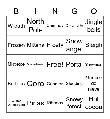 Frozen Fantasy Bingo Card