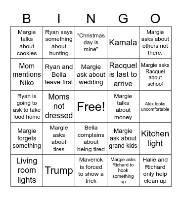 Thanksgiving Bingo Card